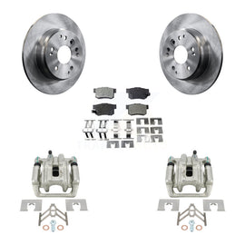 Rear Disc Brake Rotors And Ceramic Pads Kit With Calipers For Acura TL Honda Element