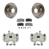 Rear Disc Brake Rotors And Ceramic Pads Kit With Calipers For Mitsubishi Outlander