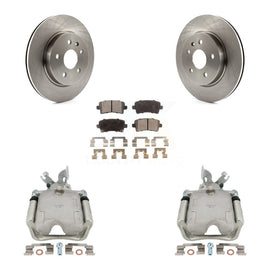 Rear Brake Rotor Ceramic Pad Kit With Calipers For Chevrolet Impala Buick LaCrosse XTS