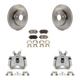 Rear Brake Caliper Rotor Ceramic Pad Kit For Buick Regal LaCrosse With Vented 2.4L KC8-100072T