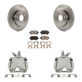 Rear Disc Brake Caliper Rotors And Ceramic Pads Kit For Chevrolet Malibu