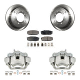 Rear Brake Rotor And Ceramic Pad Kit With Calipers For Lexus LX570 Toyota Land Cruiser