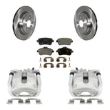 Rear Disc Brake Rotors And Ceramic Pads Kit With Calipers For Mercedes-Benz ML350