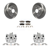Rear Disc Brake Caliper Rotors Ceramic Pad Kit For Nissan Frontier Xterra Suzuki Equator KC8-100113T