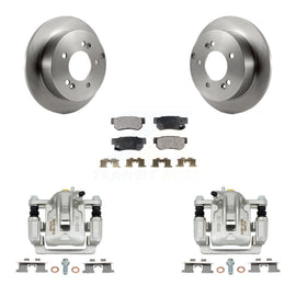 Rear Brake Rotor And Ceramic Pad Kit With Calipers For Kia Sportage Hyundai Tucson FWD