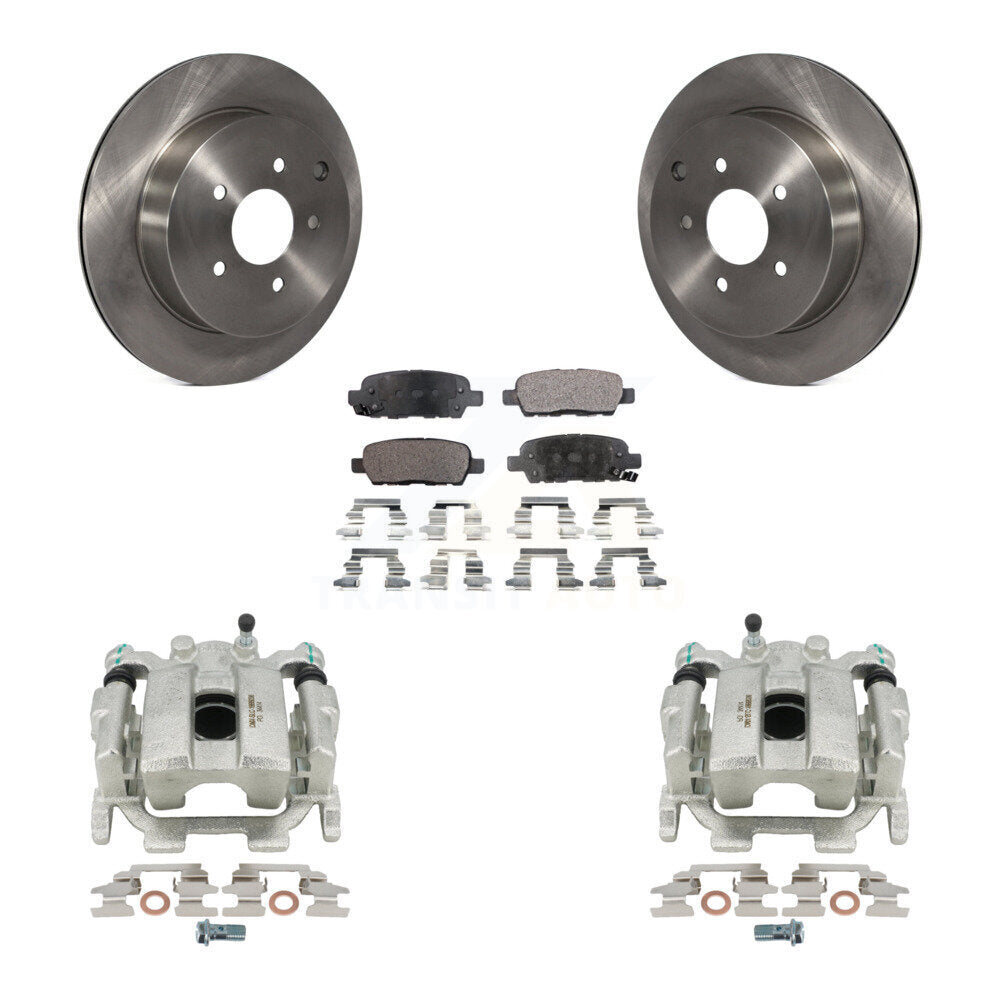 Rear Brake Rotor & Ceramic Pad Kit With Calipers For Nissan Murano INFINITI Pathfinder