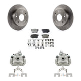Rear Disc Brake Caliper Rotors And Ceramic Pads Kit For 1998-2002 Honda Accord 3.0L KC8-100125T