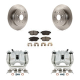 Rear Disc Brake Rotors And Ceramic Pad Kit With Calipers For 2006-2014 Honda Ridgeline