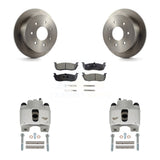 Rear Disc Brake Caliper Rotors And Ceramic Pads Kit For Ford F-250 HD KC8-100128T