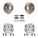 Rear Brake Caliper Rotor & Ceramic Pad Kit For 2012 Subaru Legacy 2.5L with Turbocharged KC8-100137T
