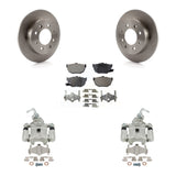 Rear Disc Brake Rotors And Ceramic Pads Kit With Calipers For Kia Spectra Spectra5