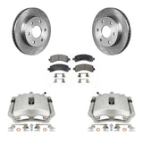 Rear Brake Rotor And Ceramic Pad Kit With Calipers For Chevrolet Express 2500 3500 GMC