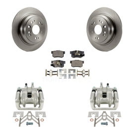 Rear Brake Rotors & Ceramic Pad Kit With Calipers For 2010-2011 Honda Accord Crosstour