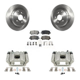 Rear Disc Brake Rotors And Ceramic Pads Kit With Calipers For Acura MDX ZDX