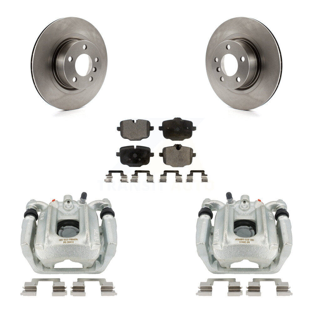 Rear Disc Brake Rotors And Ceramic Pads Kit With Calipers For 2012 BMW X3 From 10 11