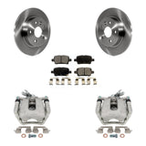 Rear Disc Brake Rotors And Ceramic Pads Kit With Calipers For Chevrolet Cruze