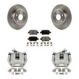 Rear Disc Brake Rotors And Ceramic Pads Kit With Calipers For Chevrolet Cruze