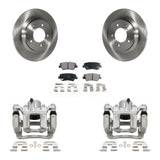 Rear Brake Caliper Rotor Ceramic Pad Kit For Kia Optima 2.4L With Electric Parking KC8-100171T