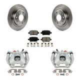 Rear Disc Brake Rotors Ceramic Pad Kit With Calipers For Chevrolet Equinox GMC Terrain