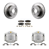 Rear Brake Caliper Rotor & Ceramic Pad Kit For GMC Chevrolet Sierra 1500 Silverado Tahoe KC8-100188T