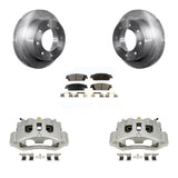 Rear Brake Caliper Rotors Ceramic Pad Kit For 17-19 Chevrolet Suburban With 8 Lug Wheels KC8-100191T