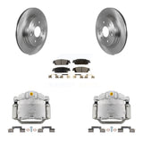 Rear Brake Caliper Rotor Ceramic Pad Kit For 2019 Chevrolet Silverado 1500 LD GMC Sierra KC8-100192T