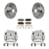 Rear Disc Brake Caliper Rotors And Ceramic Pads Kit For 2014-2018 Subaru Forester 2.0L KC8-100197T
