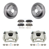 Rear Disc Brake Rotors And Ceramic Pads Kit With Calipers For Jeep Liberty Dodge Nitro