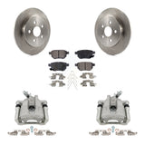 Rear Disc Brake Caliper Rotor And Ceramic Pad Kit For Toyota Corolla Matrix Pontiac Vibe KC8-100200T