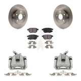Rear Disc Brake Caliper Rotors And Ceramic Pads Kit For Toyota Matrix KC8-100201T