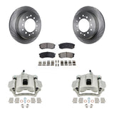 Rear Disc Brake Rotors & Ceramic Pad Kit With Calipers For 2010-2014 Toyota FJ Cruiser