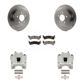 Rear Disc Brake Rotors And Ceramic Pads Kit With Calipers For Ford Explorer Sport Trac