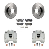 Rear Brake Rotors & Ceramic Pad Kit With Calipers For Ford Explorer Sport Trac Mercury