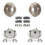 Rear Disc Brake Rotor And Ceramic Pad Kit With Calipers For 2007-2009 Hyundai Santa Fe