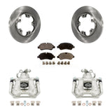 Rear Brake Caliper Rotor Ceramic Pad Kit For Ford Transit-250 Transit-150 Transit-350 HD KC8-100212T