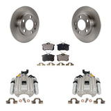 Rear Disc Brake Rotors And Ceramic Pads Kit With Calipers For Volkswagen Jetta City