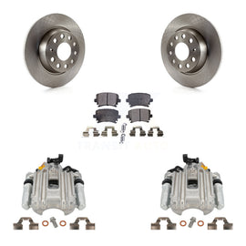 Rear Disc Brake Caliper Rotors And Ceramic Pads Kit For Volkswagen Jetta