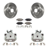 Rear Brake Caliper Rotor & Ceramic Pad Kit For Chevrolet Malibu Pontiac Cobalt G5 G6 Ion KC8-100225T