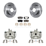 Rear Disc Brake Caliper Rotors And Ceramic Pads Kit For Hyundai Sonata Kia Optima KC8-100235T