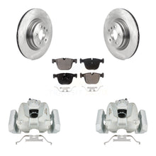 Charger l'image dans la galerie, Rear Brake Rotors &amp; Ceramic Pad Kit With Calipers For BMW 750Li xDrive 750i 550i GT B7