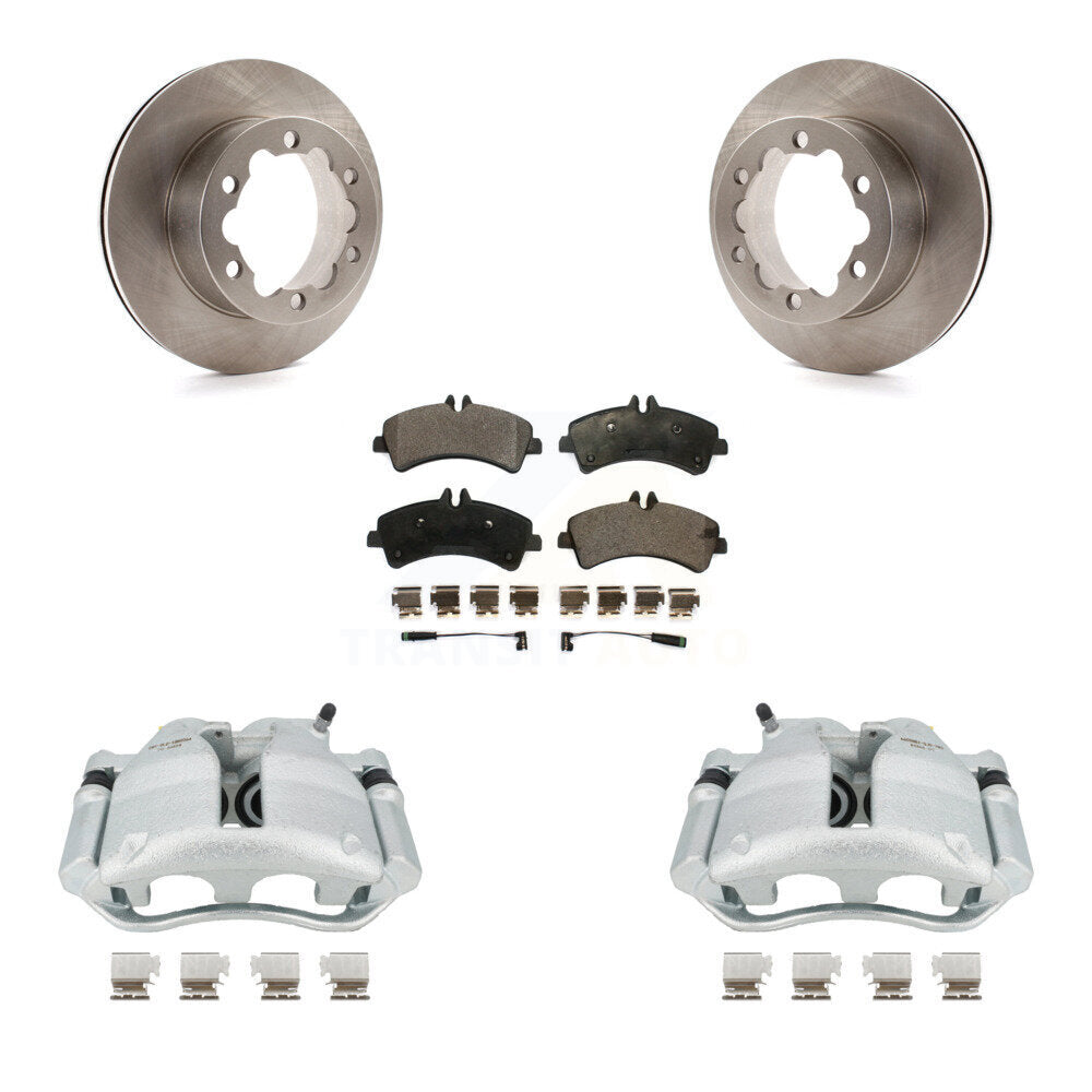 Rear Brake Rotor & Ceramic Pad Kit With Calipers For Sprinter 3500 Mercedes-Benz Dodge