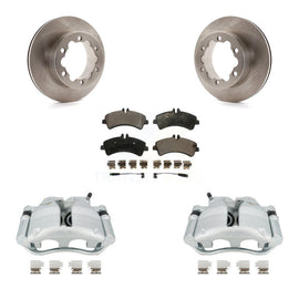 Rear Brake Rotor & Ceramic Pad Kit With Calipers For Sprinter 3500 Mercedes-Benz Dodge