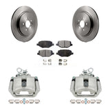 Rear Brake Caliper Rotors & Ceramic Pad Kit For Ford Explorer Police Interceptor Utility KC8-100252T