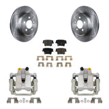 Rear Disc Brake Caliper Rotor & Ceramic Pad Kit For Chrysler 300 Dodge Challenger Magnum KC8-100271T