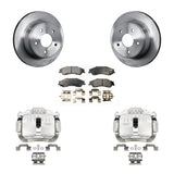 Rear Brake Caliper Rotor Ceramic Pad Kit For Chevrolet GMC Blazer S10 Jimmy Sonoma Isuzu KC8-100273T