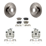 Rear Disc Brake Caliper Rotors And Ceramic Pads Kit For Honda Accord Acura TSX KC8-100277T