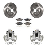 Rear Brake Caliper Rotors Ceramic Pad Kit For 2013 Mercedes-Benz S350 With Sport Package KC8-100287T