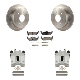 Rear Disc Brake Rotor And Ceramic Pad Kit With Calipers For Ford F-150 Lincoln Mark LT