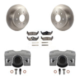 Rear Disc Brake Rotor And Ceramic Pad Kit With Calipers For Ford F-150 Lincoln Mark LT