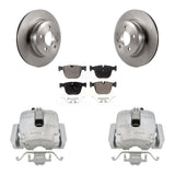 Rear Brake Caliper Rotor And Ceramic Pad Kit For 2009 BMW X6 xDrive35i with 3.0L